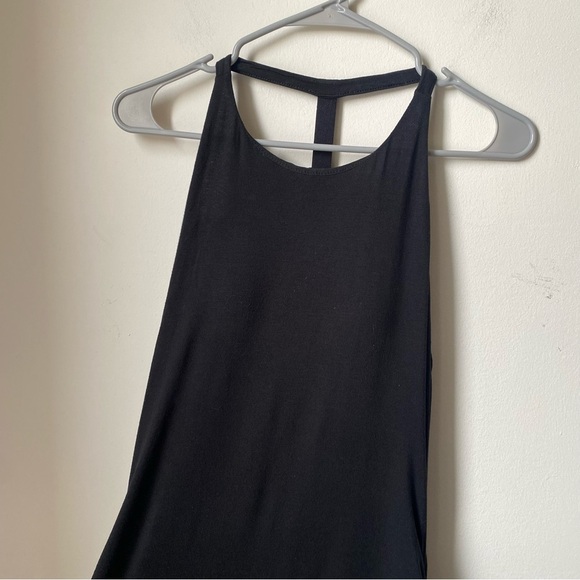 Athleta Black Halter Backless Dress Silk Blend Maxi Dress Size Small - Picture 11 of 13